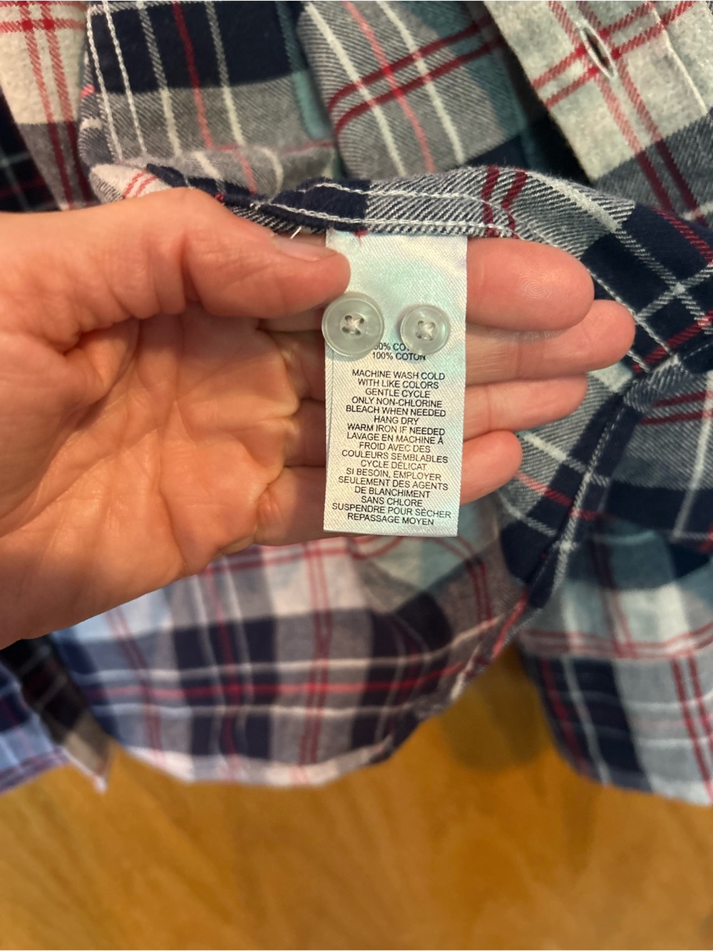 UNTUCKit Men’s Plaid Flannel Button Front Shirt Long Sleeve Blue Large - Picture 10 of 12
